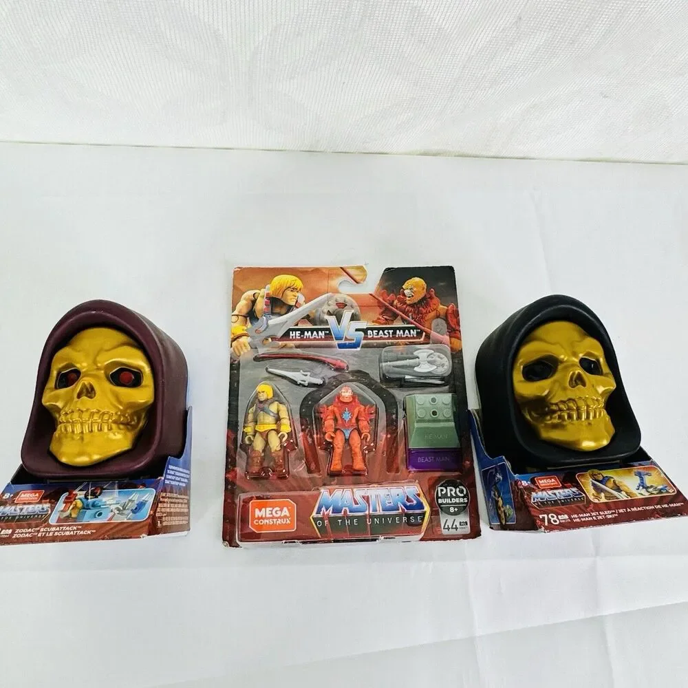 Mega Construx‎ Masters Universe Skeletor He-Man Jet Sled Set & Zodac Scubattack